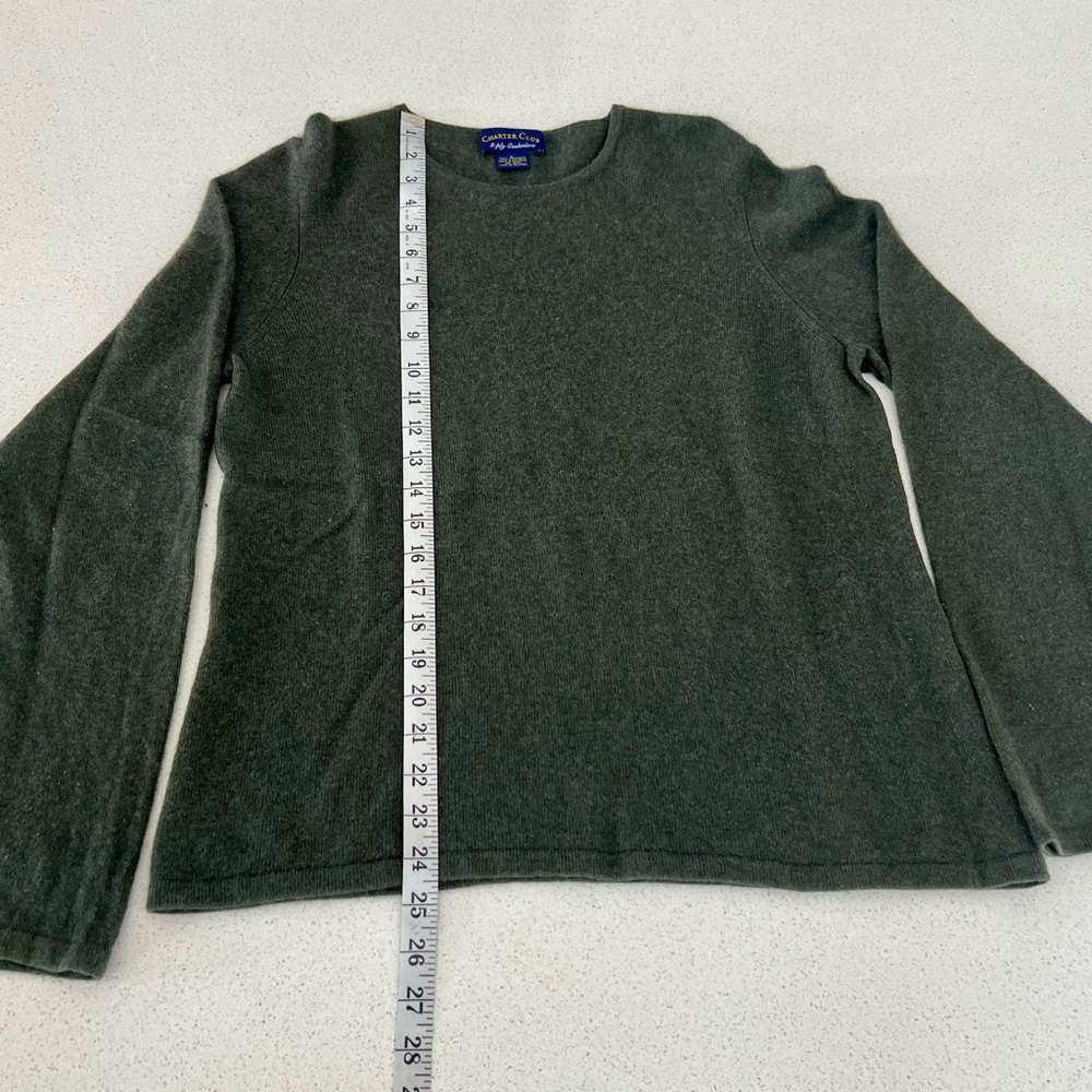 Charter Club Women's Dark Gray Crew Neck Sweater - Picture 7 of 8